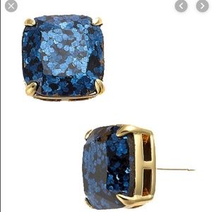 kate spade Jewelry - kate spade navy sparkle square stud earrings nwt kate spade Jewelry - kate spade navy sparkle square stud earrings nwt